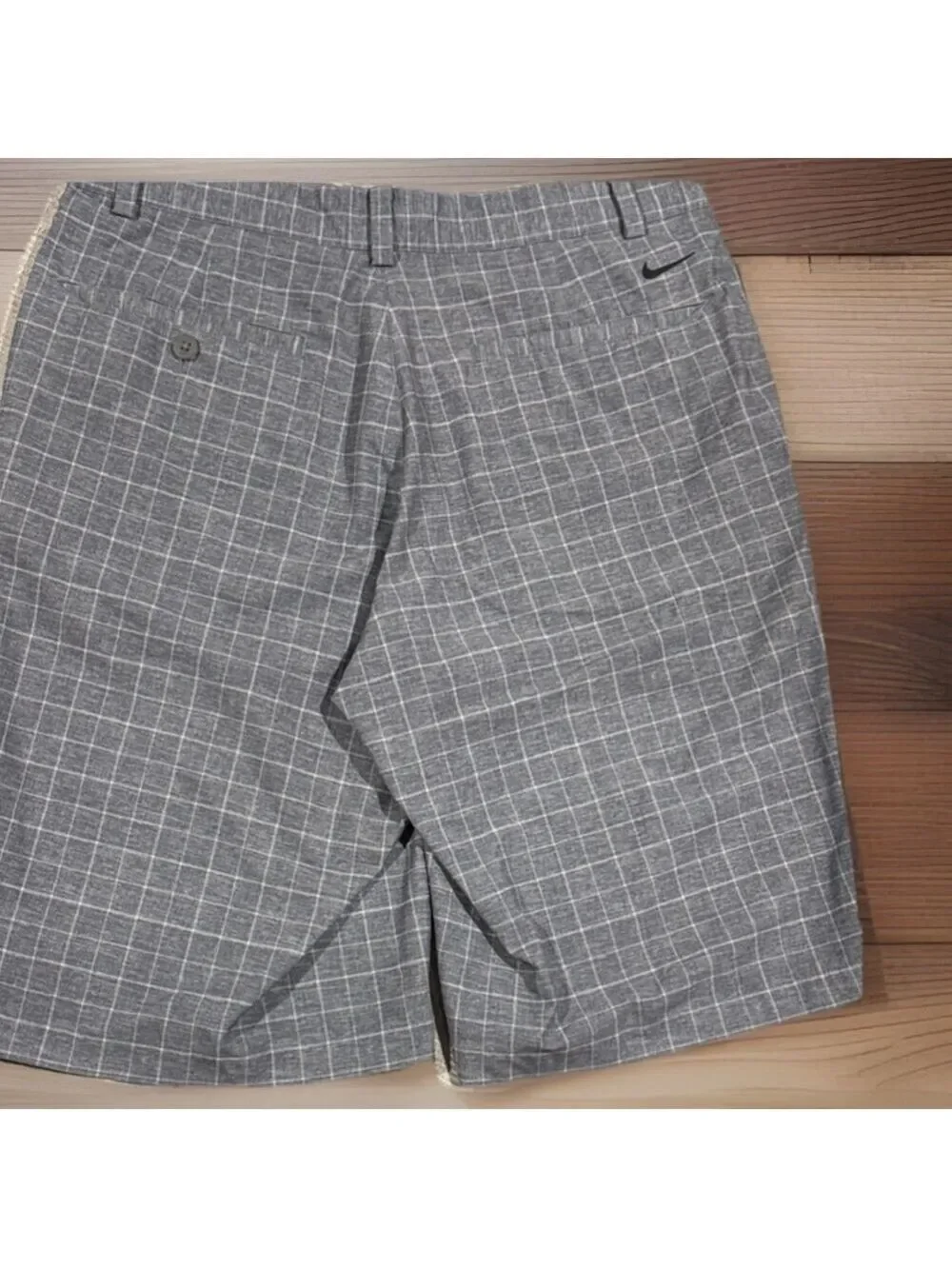 Nike Golf Men's Gray Checkered Shorts